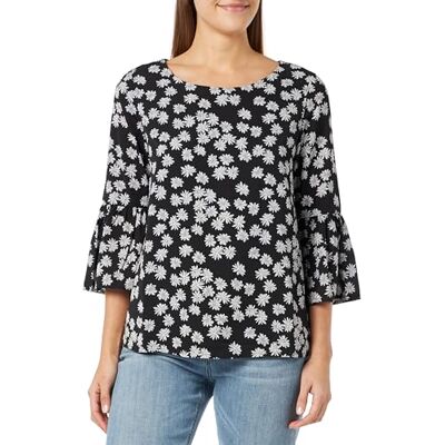 SIDONA damblus, Svart ullvit, S SIDONA damblus, Svart ullvit, S