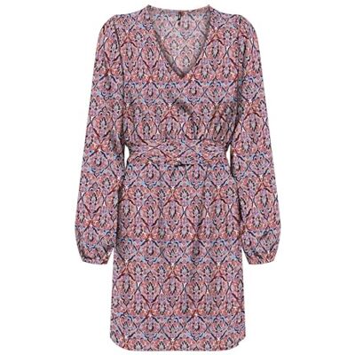 ONLY Onlnova Life VIS L/S SIRI Dress AOP, Röd orange/Aop: 591 Soul, XL ONLY Onlnova Life VIS L/S SIRI Dress AOP, Röd orange/Aop: 591 Soul, XL