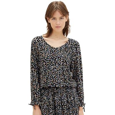 TOM TAILOR Denim Långärmad t-shirt för kvinnor, 34008 – flerfärgat blomtryck, XL TOM TAILOR Denim Långärmad t-shirt för kvinnor, 34008 – flerfärgat blomtryck, XL