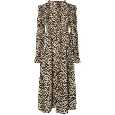 YAS chemma Ls Smock Midi Dress Noos, Nomad, M YAS chemma Ls Smock Midi Dress Noos, Nomad, M