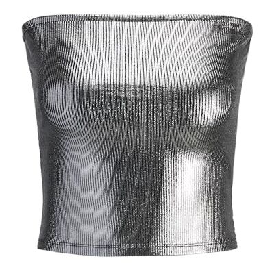 JACK & JONES Jxfiona STR Bandeau Shine Top JRS, Silverfärg, M JACK & JONES Jxfiona STR Bandeau Shine Top JRS, Silverfärg, M
