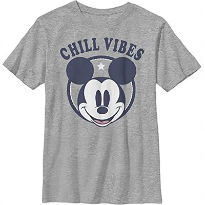 Disney -karaktärer Chill Vibes pojke ljung Crew T-shirt, Atletisk Heather, XS Disney -karaktärer Chill Vibes pojke ljung Crew T-shirt, Atletisk Heather, XS