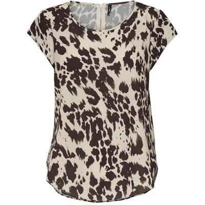ONLY Onlvic S/S AOP Top Noos WVN, svart, 38 ONLY Onlvic S/S AOP Top Noos WVN, svart, 38