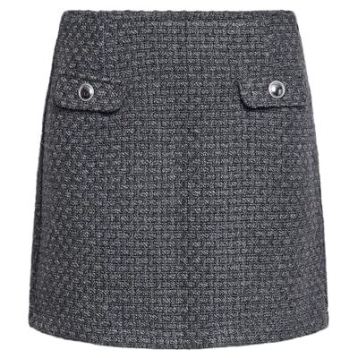 PIECES Pcnua Hw Short Boucle Skirt Pa, Mörkgrå melange, XS PIECES Pcnua Hw Short Boucle Skirt Pa, Mörkgrå melange, XS