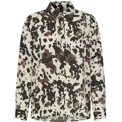 ONLY Onlnova Life Vis L/S New Grace Shirt, Choklad lab, L ONLY Onlnova Life Vis L/S New Grace Shirt, Choklad lab, L