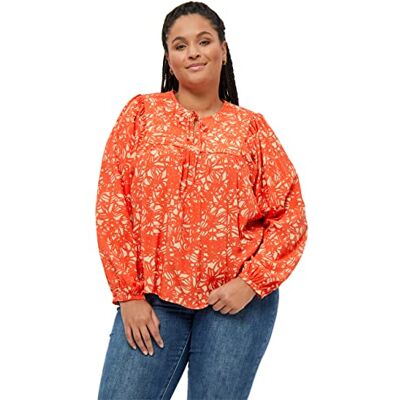 Peppercorn Dam Millie Danea blus kurva, intensivt orange tryck, 26, Intensivt orange tryck, 52 Stor Peppercorn Dam Millie Danea blus kurva, intensivt orange tryck, 26, Intensivt orange tryck, 52 Stor