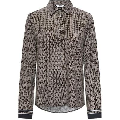 ONLY Onlveda Border L/S Shirt WVN, svart, L ONLY Onlveda Border L/S Shirt WVN, svart, L