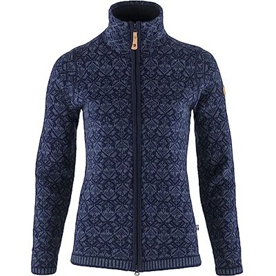 Fjällräven snöcardigan för kvinnor W långärmad tröja BLÅ S Fjällräven snöcardigan för kvinnor W långärmad tröja BLÅ S