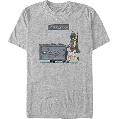 Star Wars Unisex oversized bagage organic kortärmad T-shirt, Melange grå, XXL Star Wars Unisex oversized bagage organic kortärmad T-shirt, Melange grå, XXL