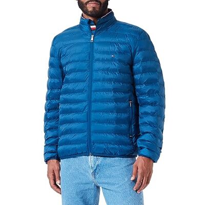 Tommy Hilfiger herr Vävda jackor Packable Recycled Jacket Mw0mw18763, Blå (djup indigo), L Tommy Hilfiger herr Vävda jackor Packable Recycled Jacket Mw0mw18763, Blå (djup indigo), L