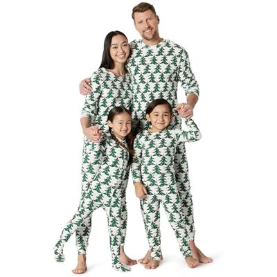 Amazon Essentials flanellbyxa och långärmad t-shirt pyjamasset, Vinterträd, M Amazon Essentials flanellbyxa och långärmad t-shirt pyjamasset, Vinterträd, M