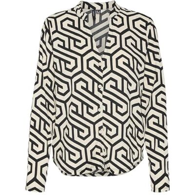 VERO MODA VMMERVE LS Shirt JRS Boo, Björk (aop): grap, M VERO MODA VMMERVE LS Shirt JRS Boo, Björk (aop): grap, M