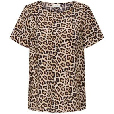 JDY troya Life S/S O-hals topp WVN dia, Pimpsten, S JDY troya Life S/S O-hals topp WVN dia, Pimpsten, S