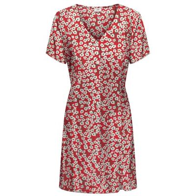 JDY starsezen Life S/S skjortklänning WVN dia, Mars röd, XXL JDY starsezen Life S/S skjortklänning WVN dia, Mars röd, XXL