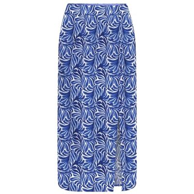 ONLY Onlnova Life Vis Lamar Slit Skirt AOP, palats blå, M ONLY Onlnova Life Vis Lamar Slit Skirt AOP, palats blå, M