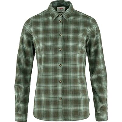 Fjällräven Dam Övik Flannel Shirt W topp, Djup skog patina grön, M Fjällräven Dam Övik Flannel Shirt W topp, Djup skog patina grön, M