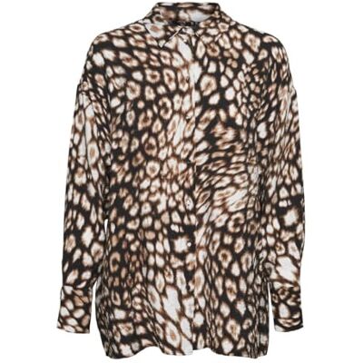 VERO MODA VMJOSIE RIKA LS lös skjorta WVN GA, Svart/Aop: rika, S VERO MODA VMJOSIE RIKA LS lös skjorta WVN GA, Svart/Aop: rika, S