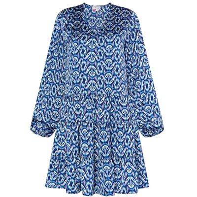 ISHA TRADE isha Damklänning 19329204-IS01, blå flerfärgad, XS, Klänning, XS ISHA TRADE isha Damklänning 19329204-IS01, blå flerfärgad, XS, Klänning, XS