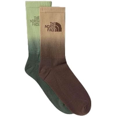 THE NORTH FACE Unisex Everyday Crew Dip Dye 2P Strumpor Khaki Stone/Smokey Brow XS THE NORTH FACE Unisex Everyday Crew Dip Dye 2P Strumpor Khaki Stone/Smokey Brow XS