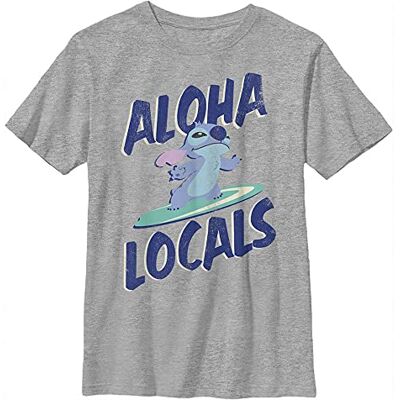 Disney Lilo Aloha lokalerna Stitch pojke ljung Crew Tee, Atletisk Heather, XS Disney Lilo Aloha lokalerna Stitch pojke ljung Crew Tee, Atletisk Heather, XS
