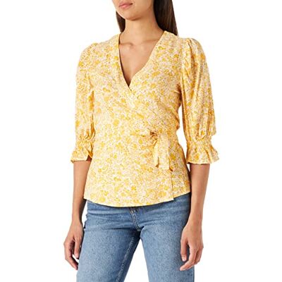 Part Two Dam Pheapw Bl Blouse feminin silhuett blus, Yellow Painted Flower, 40 SE Part Two Dam Pheapw Bl Blouse feminin silhuett blus, Yellow Painted Flower, 40 SE