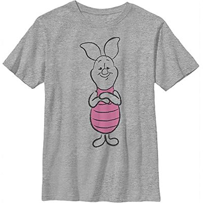 Disney Nalle Puh Basic Sketch Piglet Boy's Crew Tee Athletic Heather, X-Small, Atletisk ljung, XS Disney Nalle Puh Basic Sketch Piglet Boy's Crew Tee Athletic Heather, X-Small, Atletisk ljung, XS
