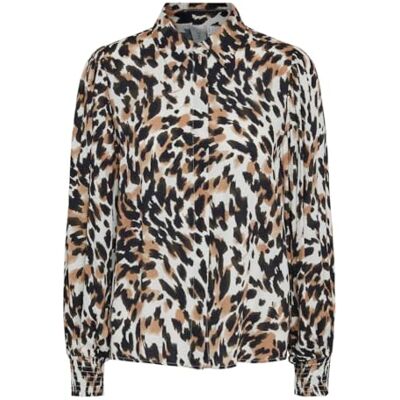 YAS ALIRA LS Shirt S. NOOS, Svart/leopardtryck, S YAS ALIRA LS Shirt S. NOOS, Svart/leopardtryck, S