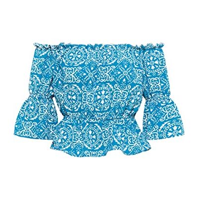 jopida dam carmens blus, blå-vit, XS jopida dam carmens blus, blå-vit, XS