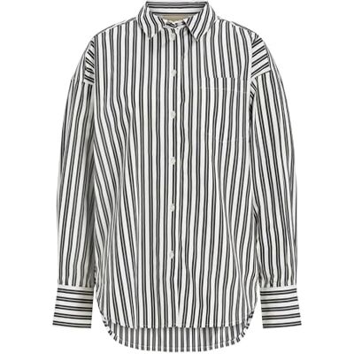 JJXX JXJAMIE LS avslappnad POPLIN tröja WVN NOOS, Svart/ränder: ea, S JJXX JXJAMIE LS avslappnad POPLIN tröja WVN NOOS, Svart/ränder: ea, S