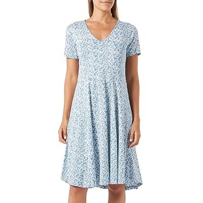 KAFFE dam Dam Midi Klänning Blommigt Tryck Kort Ärm Casual klänning KAFFE dam Dam Midi Klänning Blommigt Tryck Kort Ärm Casual klänning
