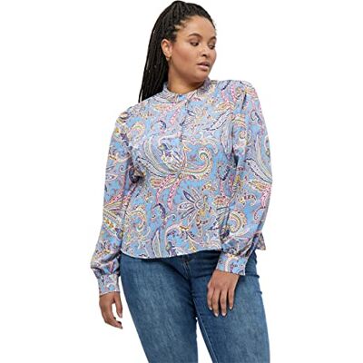 Peppercorn Mitzi plisse blus kurva, marinblått tryck, 16, Marina blått tryck, 42/More Peppercorn Mitzi plisse blus kurva, marinblått tryck, 16, Marina blått tryck, 42/More