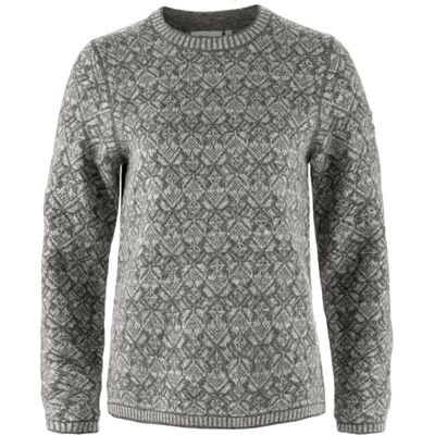 Fjällräven dam snö rund hals tröja W, grå, S, GRÅ, S Fjällräven dam snö rund hals tröja W, grå, S, GRÅ, S