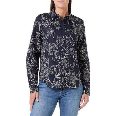 GANT REG FLORAL Print CTN Voile skjorta, Kvällsblå, 44 GANT REG FLORAL Print CTN Voile skjorta, Kvällsblå, 44