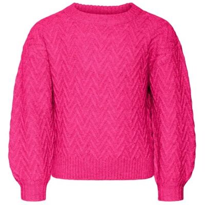 VERO MODA Bestseller A/S VMELLA LS O-hals tröja GA Girl NOOS, Fuchsia Purple/Detail:melange, 52/54 SE VERO MODA Bestseller A/S VMELLA LS O-hals tröja GA Girl NOOS, Fuchsia Purple/Detail:melange, 52/54 SE