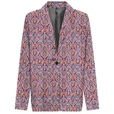 ONLY Onlnova Life Elite L/S PIMO Blazer AOP, Röd orange/Aop: 591 Soul, S ONLY Onlnova Life Elite L/S PIMO Blazer AOP, Röd orange/Aop: 591 Soul, S
