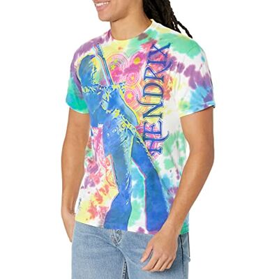 Liquid Blue Jimi Hendrix elektrisk dam kortärmad t-shirt, Batikfärg, XL Liquid Blue Jimi Hendrix elektrisk dam kortärmad t-shirt, Batikfärg, XL