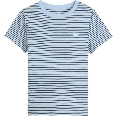 Levi's Essential Housemark Short-Sleeve T-shirt dam, Ava Stripe Chambray, S Levi's Essential Housemark Short-Sleeve T-shirt dam, Ava Stripe Chambray, S