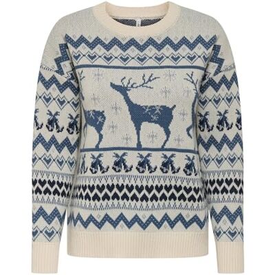 ONLY Onlxmas Rain Ls Glitter O-Neck KNT, Björk, XL ONLY Onlxmas Rain Ls Glitter O-Neck KNT, Björk, XL