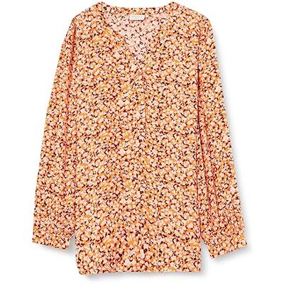 Kaffe Curve Kcsonna blus dam, Vermiliion/Lupine blomma, 42 stor Kaffe Curve Kcsonna blus dam, Vermiliion/Lupine blomma, 42 stor