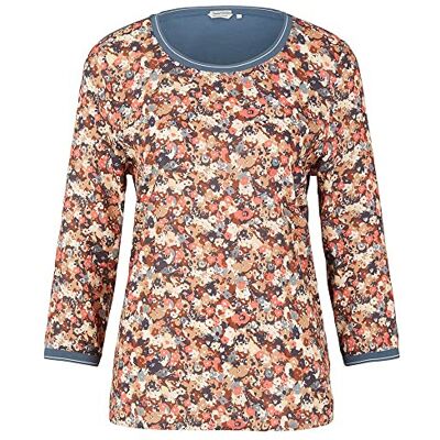 TOM TAILOR Damer 3/4-ärm t-shirt med mönster 1032698, 30197 Beige Small Floral Design, 3XL TOM TAILOR Damer 3/4-ärm t-shirt med mönster 1032698, 30197 Beige Small Floral Design, 3XL