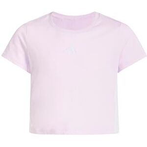 adidas Dziewczynki ESSENTIALS LOGO T-SHIRT, ice lavender/white, 14-15 Years adidas Dziewczynki ESSENTIALS LOGO T-SHIRT, ice lavender/white, 14-15 Years