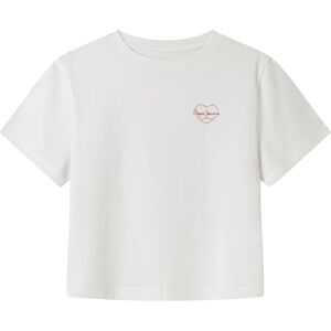 Pepe Jeans flicka Nicka T-shirt, Vit (vit), 6 år Pepe Jeans flicka Nicka T-shirt, Vit (vit), 6 år