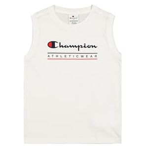 Champion pojkars arv grafisk ärmlös rund hals t-shirt med stor logotyp linne, Vit (Ww001), 3-4 År Champion pojkars arv grafisk ärmlös rund hals t-shirt med stor logotyp linne, Vit (Ww001), 3-4 År