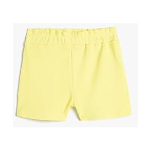 Koton Baybgirls Basic elastiskt midjeband ribbad bomullsshorts, Gul (152), 18-24 Monate Koton Baybgirls Basic elastiskt midjeband ribbad bomullsshorts, Gul (152), 18-24 Monate