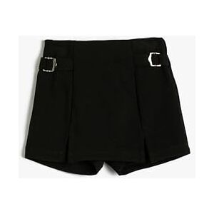 Koton Baybgirls Basic Buckled detalj elastisk midja shorts, Svart (999), 12-18 Monate Koton Baybgirls Basic Buckled detalj elastisk midja shorts, Svart (999), 12-18 Monate