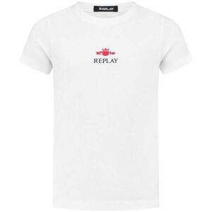 Replay t-shirt för pojkar, 001 Vit, 10 år Replay t-shirt för pojkar, 001 Vit, 10 år