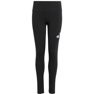 adidas Dziewczynki Junior Girl Everyday Glam Cotton Leggings, black/silver met., 13-14 Years adidas Dziewczynki Junior Girl Everyday Glam Cotton Leggings, black/silver met., 13-14 Years