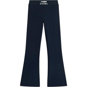 Tommy Hilfiger Tommy Foil Flare Legging Kg0kg08980 full längd, blå (Dark Night Navy), 12 år gammal flicka, Mörkblå, 12 år Tommy Hilfiger Tommy Foil Flare Legging Kg0kg08980 full längd, blå (Dark Night Navy), 12 år gammal flicka, Mörkblå, 12 år