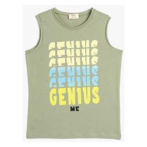 Koton Boys's tanktopp tryckt ärmlös crew neck bomullströja, Grön (786), 5-6 År Koton Boys's tanktopp tryckt ärmlös crew neck bomullströja, Grön (786), 5-6 År