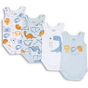 Chicco Set ärmlös body av bomull, baby – unisex, Ljusblå, 12 månader Chicco Set ärmlös body av bomull, baby – unisex, Ljusblå, 12 månader